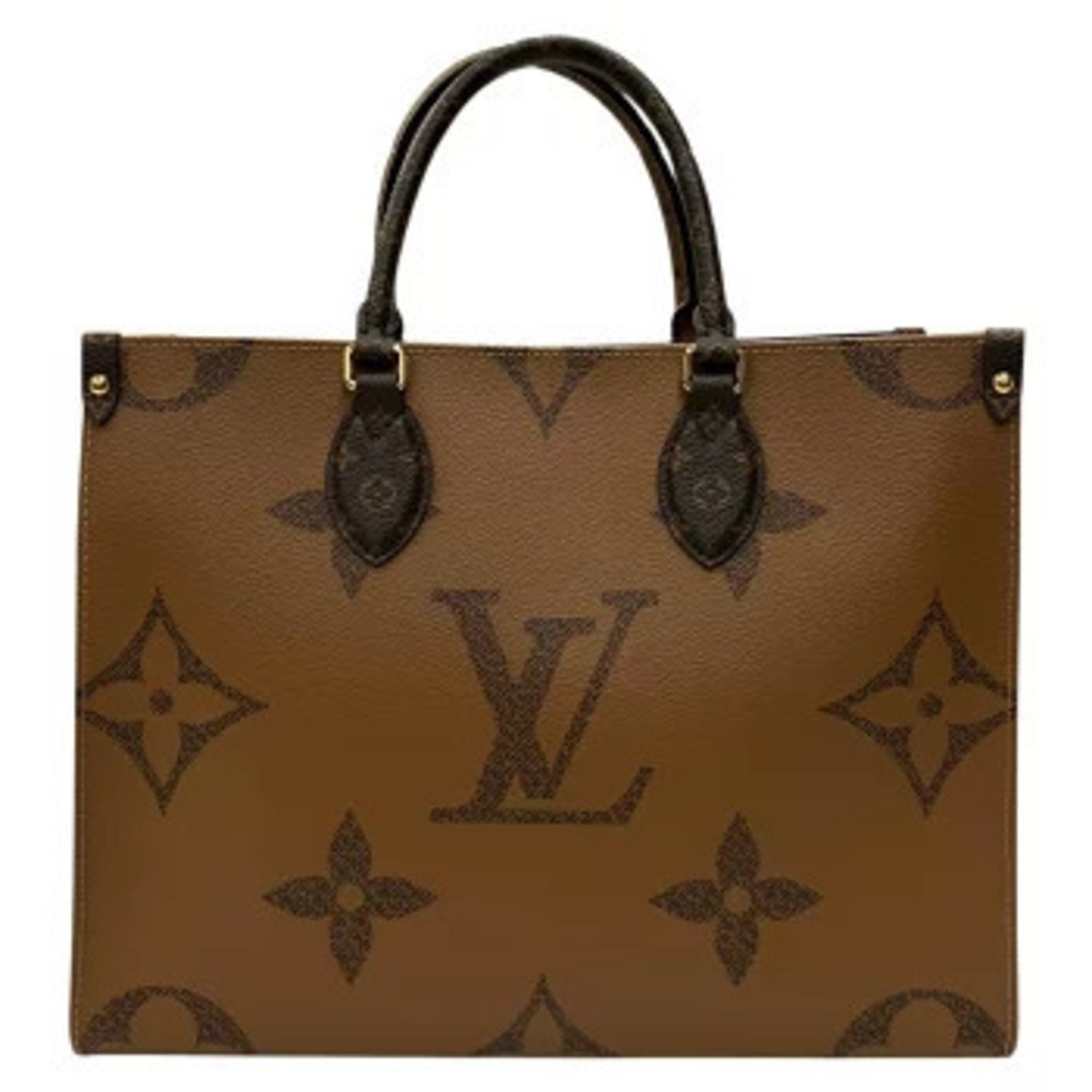 Louis Vuitton Bag Reverse Shoulder Monogram Go The On Giant Brown Tote Brown